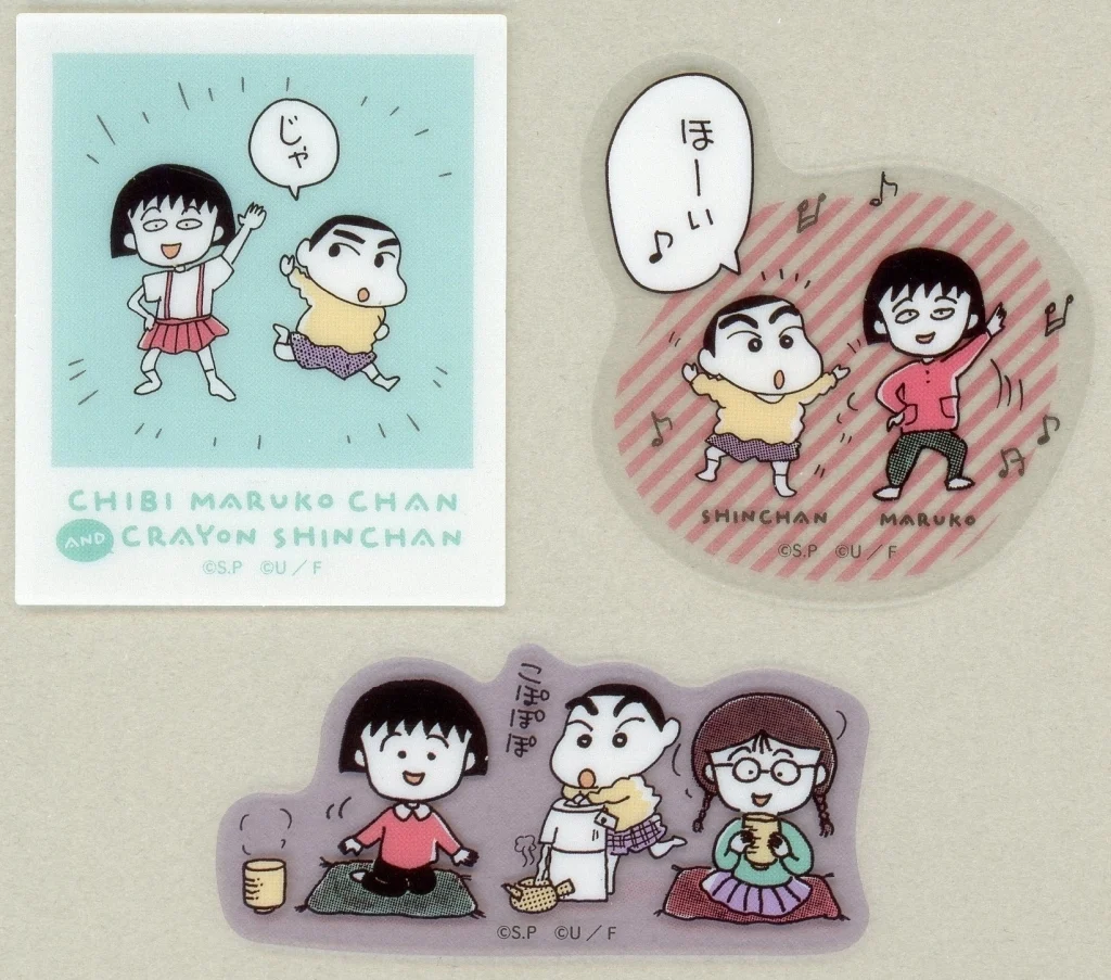 ちびまる子ちゃんANDクレヨンしんちゃんクリアステッカーセット Aセット - 公式商品画像 | AniSmile