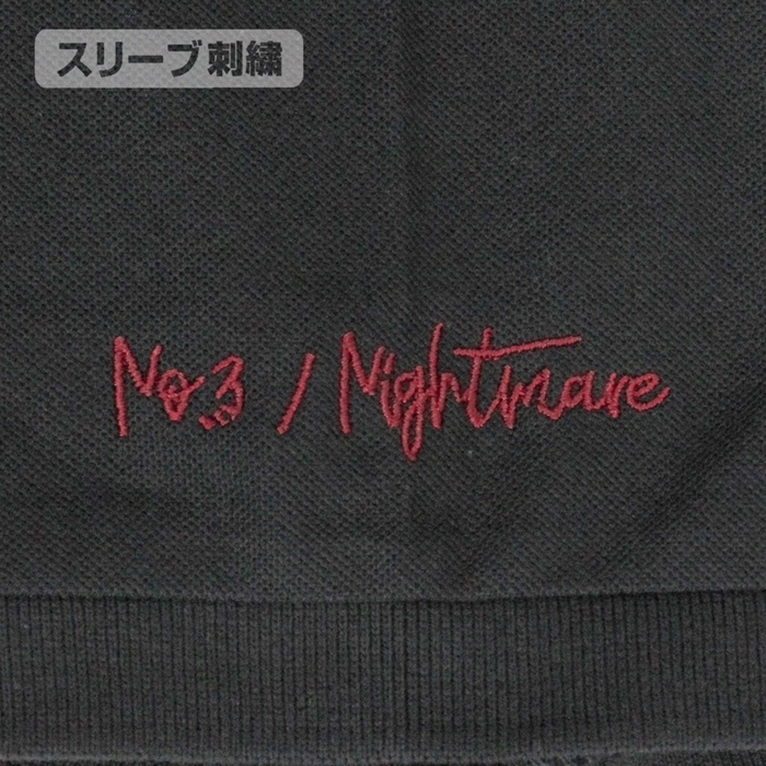 デート・ア・ライブⅣ 時崎狂三 シルエット刺繍ポロシャツ/BLACK-XL 画像 4 | AniSmile