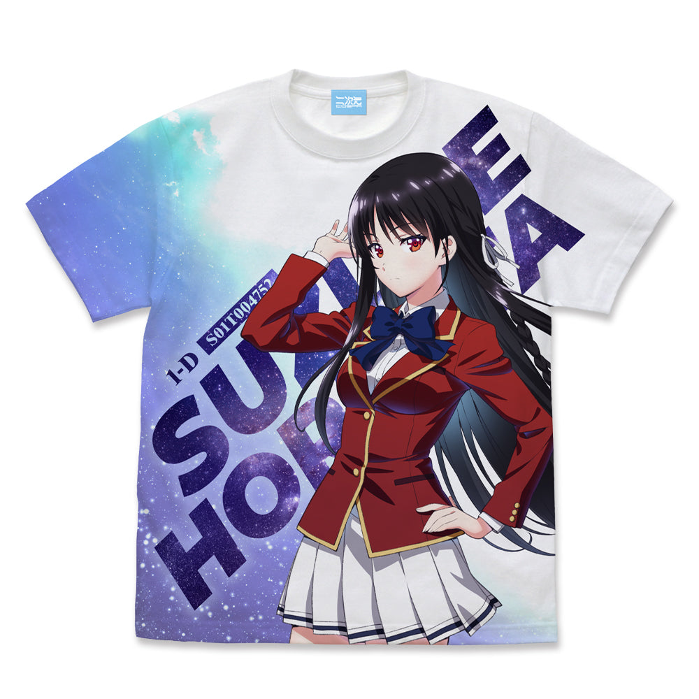 TVアニメ「ようこそ実力至上主義の教室へ」 堀北鈴音 フルグラフィックTシャツ/WHITE-S - 公式商品画像 | AniSmile