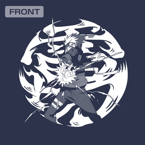 NARUTO-ナルト- 疾風伝 はたけカカシ 『雷切』 Tシャツ/INDIGO-XL 画像 4 | AniSmile