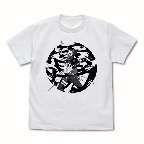 NARUTO-ナルト- 疾風伝 はたけカカシ 『雷切』 Tシャツ/WHITE-L 画像 2 | AniSmile