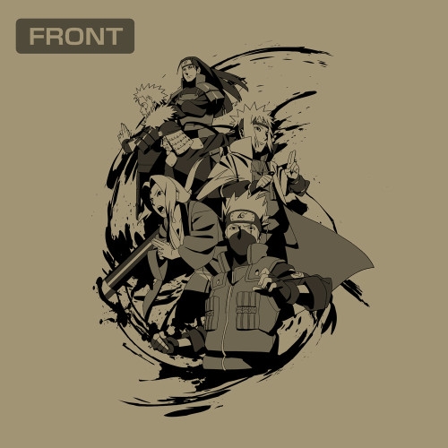 NARUTO-ナルト- 疾風伝 歴代火影 Tシャツ/SAND KHAKI-S 画像 4 | AniSmile