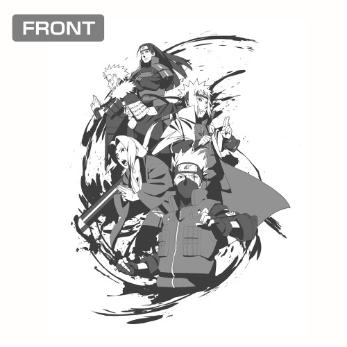 NARUTO-ナルト- 疾風伝 歴代火影 Tシャツ/WHITE-XL 画像 4 | AniSmile