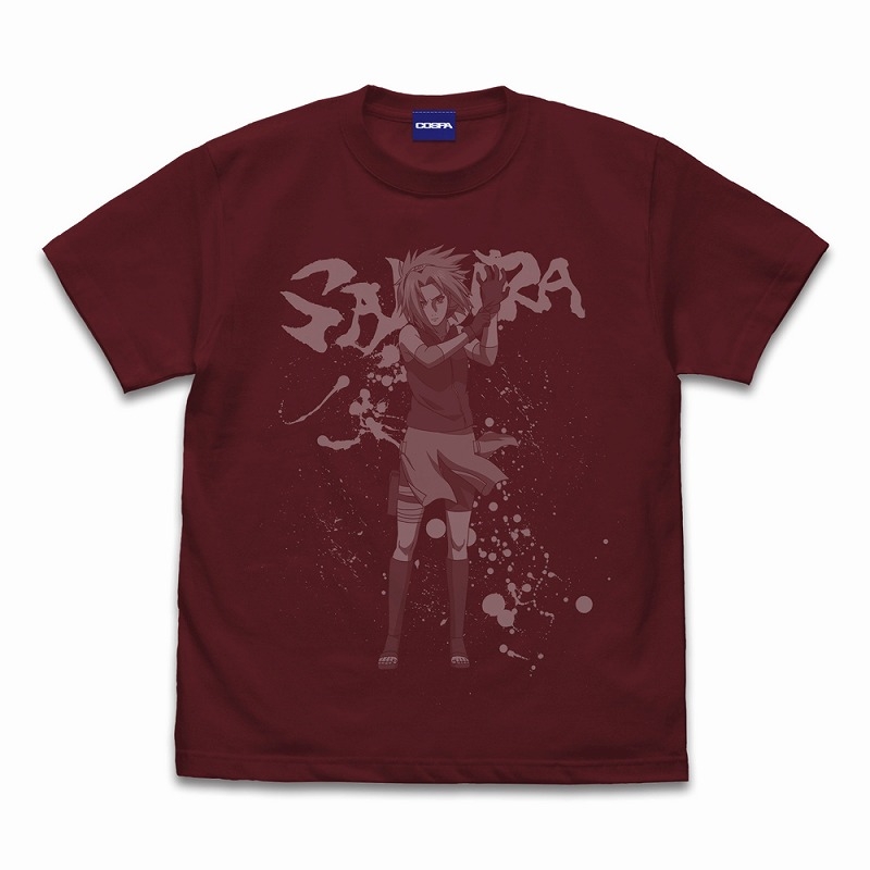 NARUTO-ナルト- 疾風伝 春野サクラ Tシャツ/BURGUNDY-S - 公式商品画像 | AniSmile