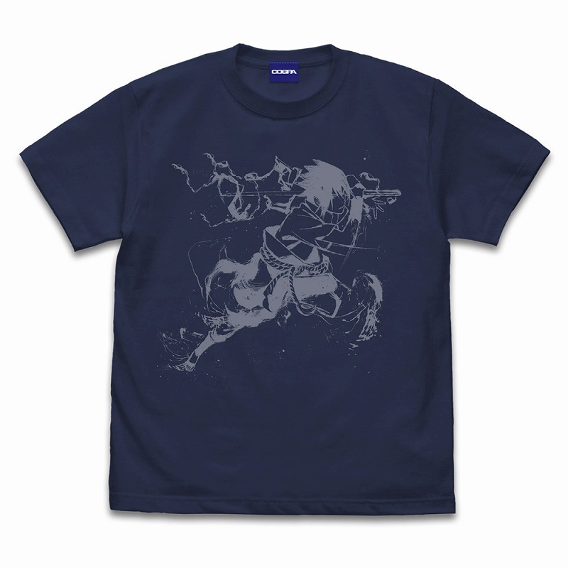 NARUTO-ナルト- 疾風伝 サスケ Tシャツ 墨絵Ver./INDIGO-M 画像 2 | AniSmile