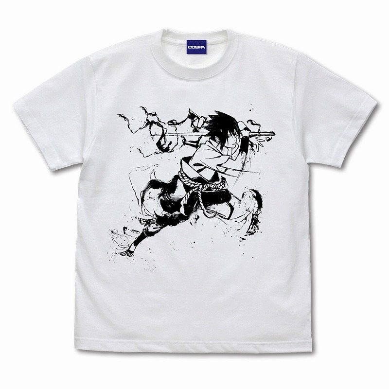 NARUTO-ナルト- 疾風伝 サスケ Tシャツ 墨絵Ver./WHITE-M 画像 2 | AniSmile