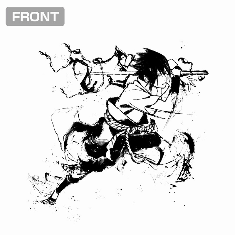 NARUTO-ナルト- 疾風伝 サスケ Tシャツ 墨絵Ver./WHITE-M 画像 4 | AniSmile