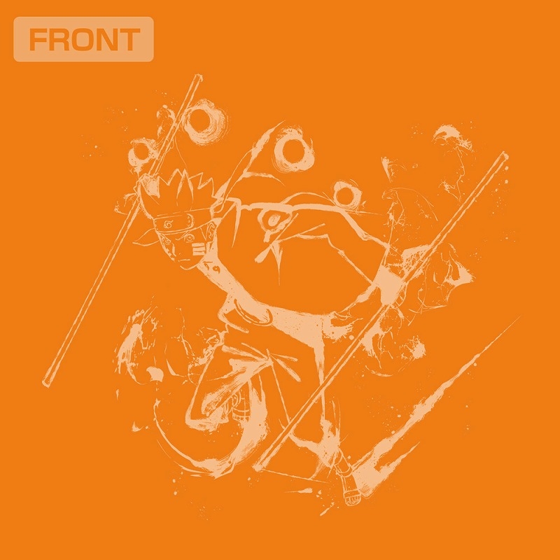 ナルト Tシャツ 墨絵Ver./ORANGE-XL 画像 4 | AniSmile