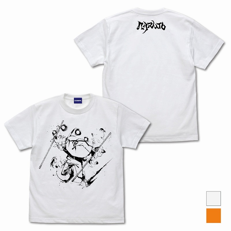 ナルト Tシャツ 墨絵Ver./WHITE-M - 公式商品画像 | AniSmile