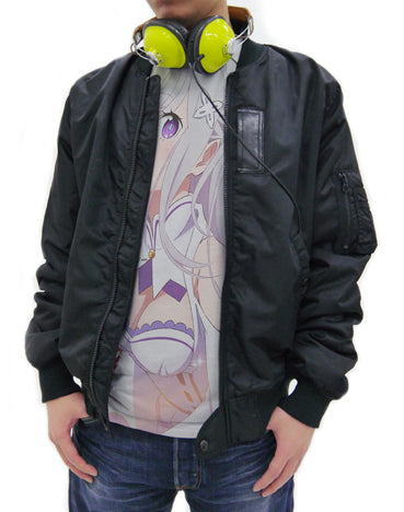 Re:ゼロから始める異世界生活 エミリア フルグラフィックTシャツ/WHITE-S 画像 2 | AniSmile
