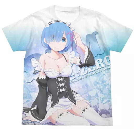 Re:ゼロから始める異世界生活 レム フルグラフィックTシャツ/WHITE-M - 公式商品画像 | AniSmile