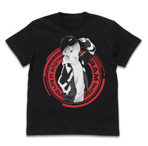 Re:ゼロから始める異世界生活 ラム Tシャツ ストリートファッションVer./BLACK-S - 公式商品画像 | AniSmile
