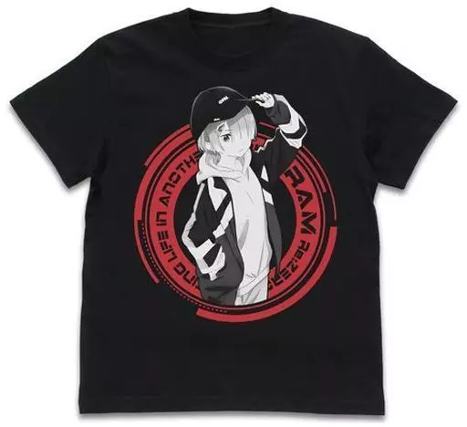 Re:ゼロから始める異世界生活 ラム Tシャツ ストリートファッションVer./BLACK-XL - 公式商品画像 | AniSmile