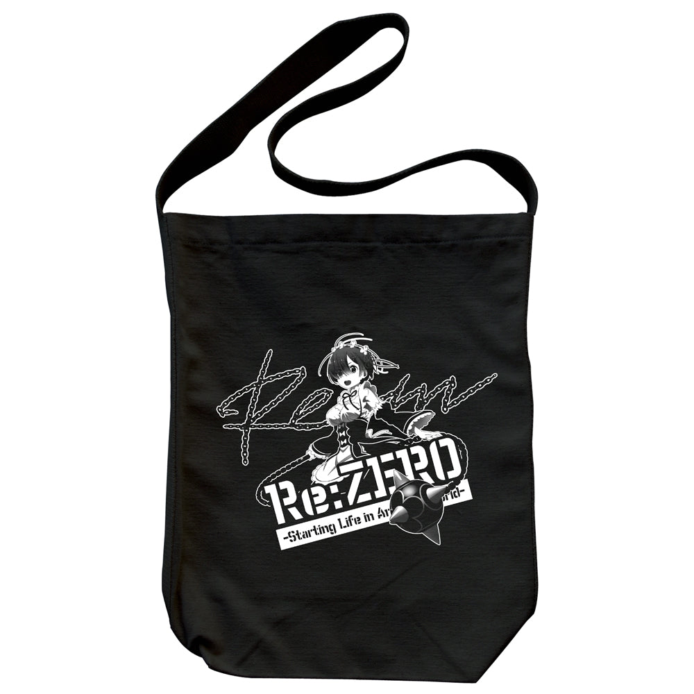 Re:ゼロから始める異世界生活 レムとモーニングスター ショルダートート/BLACK - 公式商品画像 | AniSmile