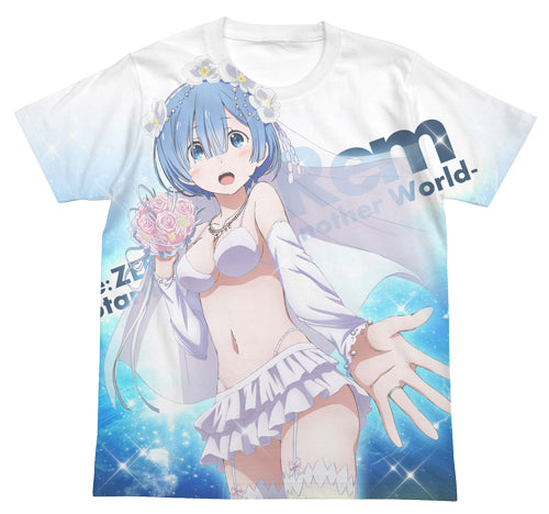 Re:ゼロから始める異世界生活 ウェディング レム フルグラフィックTシャツ/WHITE-S - 公式商品画像 | AniSmile
