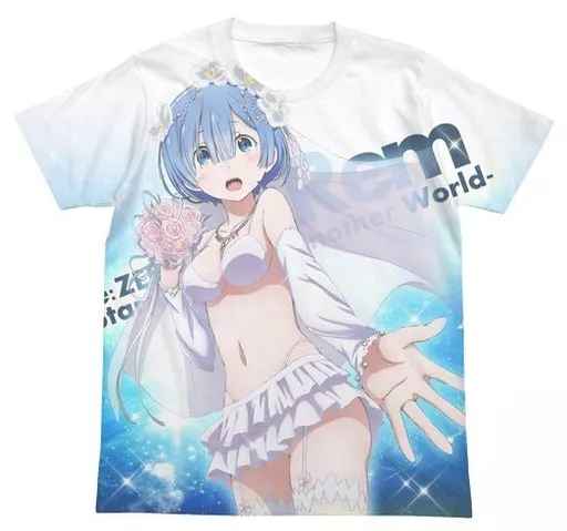 Re:ゼロから始める異世界生活 ウェディング レム フルグラフィックTシャツ/WHITE-M - 公式商品画像 | AniSmile