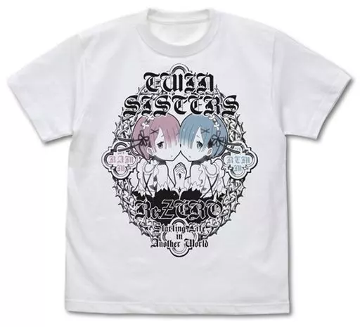 Re:ゼロから始める異世界生活 双子のレム&ラム Tシャツ/WHITE-L - 公式商品画像 | AniSmile