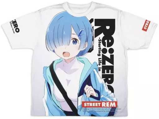 Re:ゼロから始める異世界生活 レム 冷感両面フルグラフィックTシャツ ストリートファッションVer./ - AniSmile