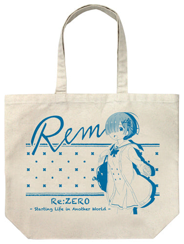 Re:ゼロから始める異世界生活 レム ラージトート 制服Ver./NATURAL - 公式商品画像 | AniSmile