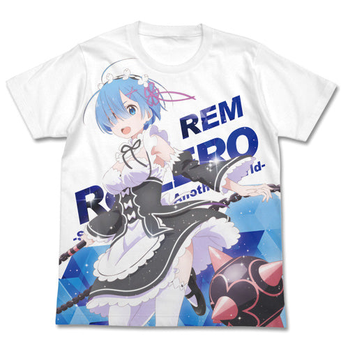 Re:ゼロから始める異世界生活 レムとモーニングスター フルグラフィックTシャツ/WHITE-S - 公式商品画像 | AniSmile