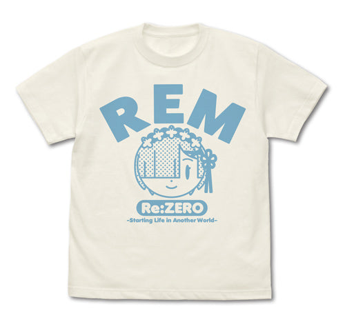 Re:ゼロから始める異世界生活※アニメ1期 レム フェイス Tシャツ/VANILLA WHITE-S - 公式商品画像 | AniSmile