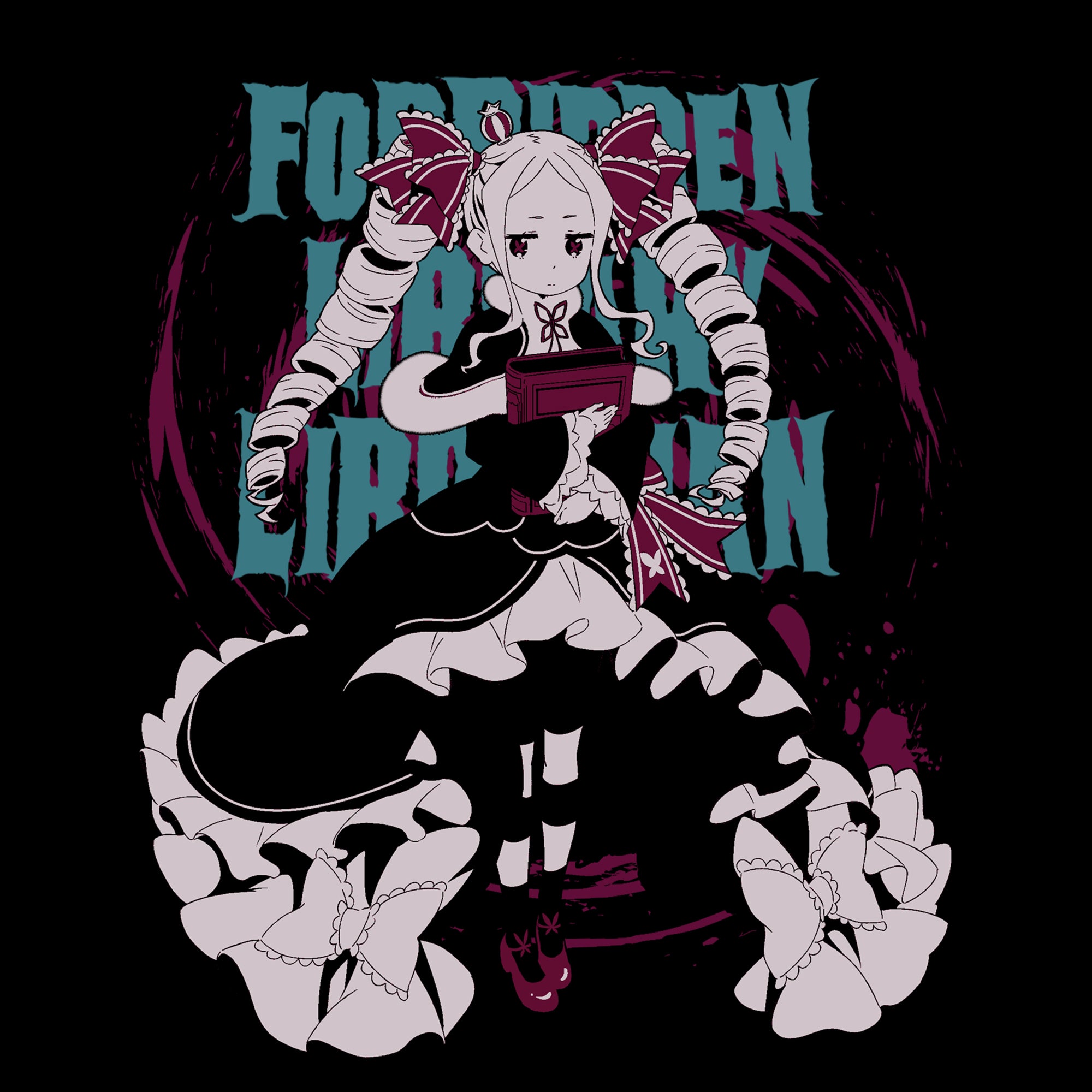 Re:ゼロから始める異世界生活 ベアトリス Tシャツ/BLACK-S 画像 2 | AniSmile