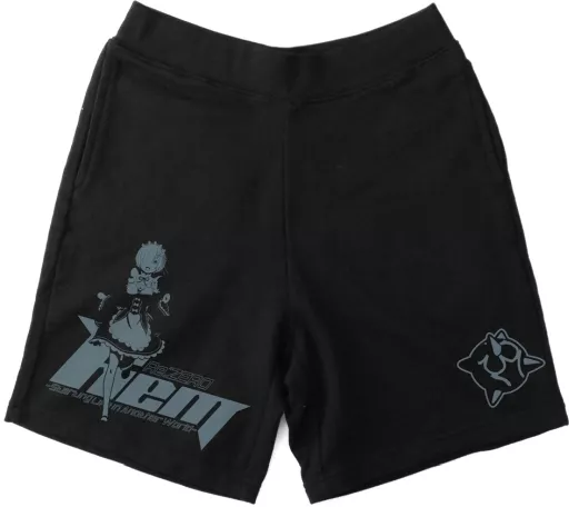 Re:ゼロから始める異世界生活 レム スウェットハーフパンツ/BLACK-L - 公式商品画像 | AniSmile