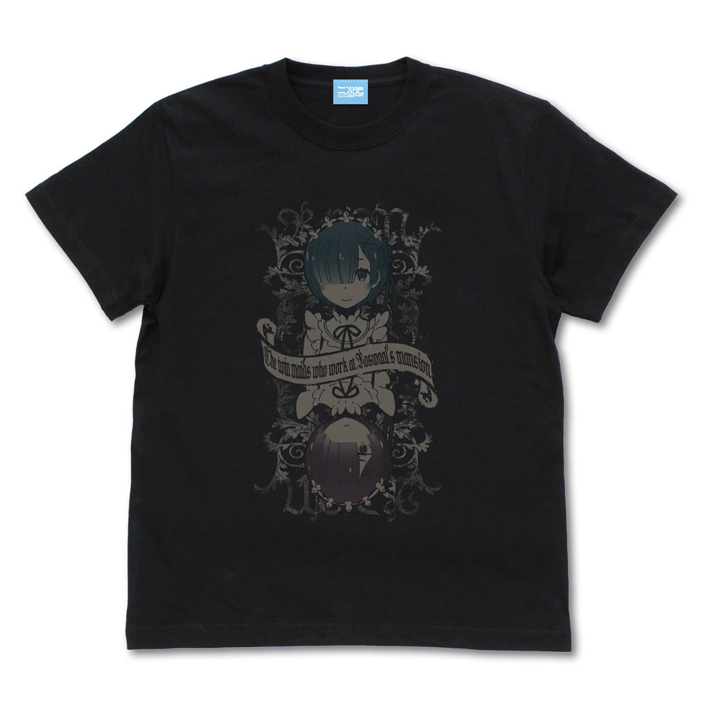 Re:ゼロから始める異世界生活 ラム&レム Tシャツ Ver.2.0/BLACK-S - 公式商品画像 | AniSmile