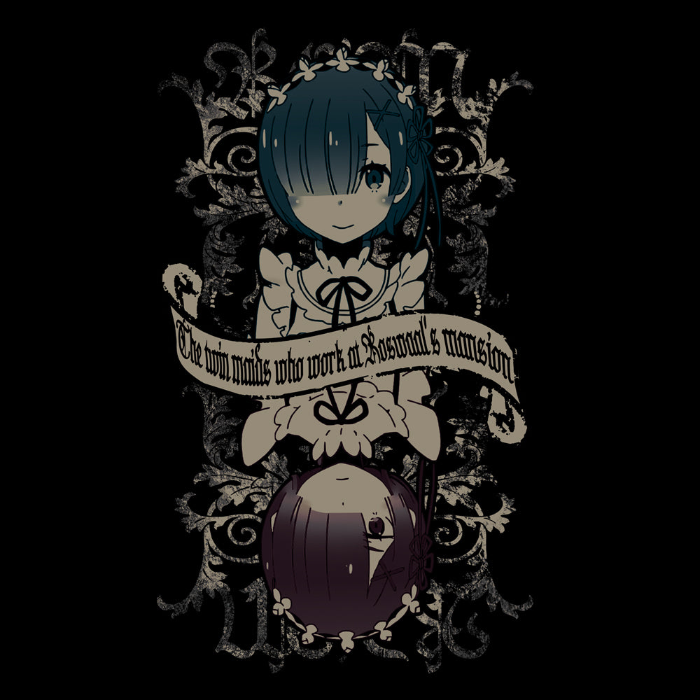 Re:ゼロから始める異世界生活 ラム&レム Tシャツ Ver.2.0/BLACK-S 画像 2 | AniSmile
