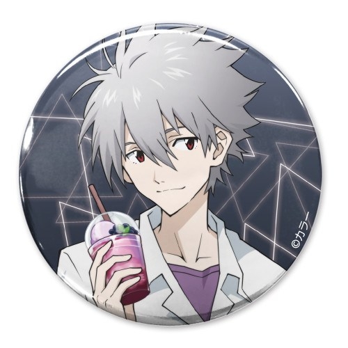 EVANGELION 描き下ろし 渚カヲル 65mm缶バッジ 制服Ver. - AniSmile