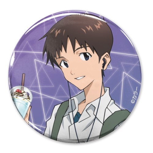 EVANGELION 描き下ろし 碇シンジ 65mm缶バッジ 制服Ver. - AniSmile