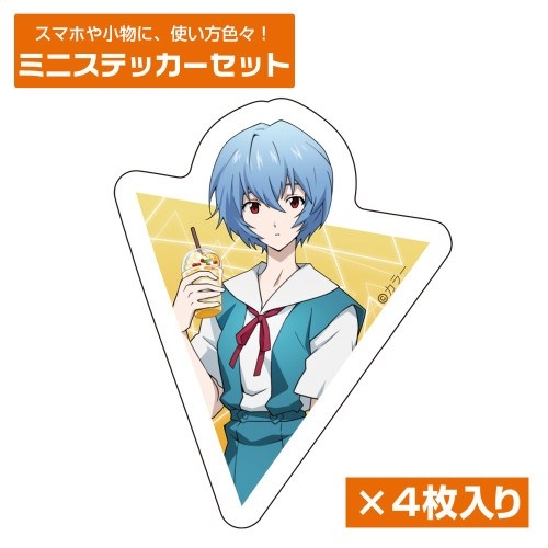 EVANGELION 描き下ろし 綾波レイ ミニステッカーセット 制服Ver. - AniSmile