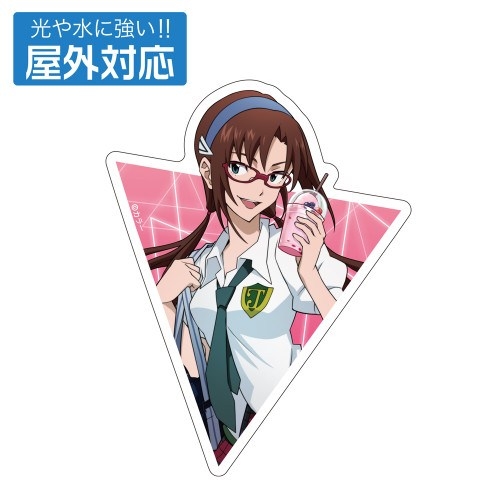 EVANGELION 描き下ろし 真希波・マリ・イラストリアス 屋外対応ステッカー 制服Ver. - AniSmile
