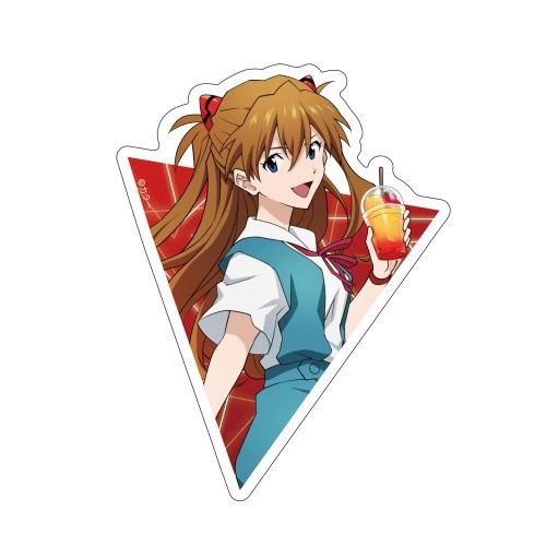 EVANGELION 描き下ろし 式波・アスカ・ラングレー 屋外対応ステッカー 制服Ver. Image 2 | AniSmile
