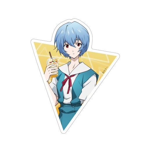 EVANGELION 描き下ろし 綾波レイ 屋外対応ステッカー 制服Ver. 图片 2 | AniSmile