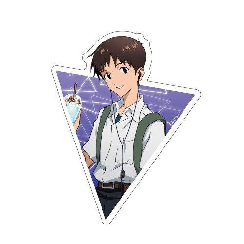 EVANGELION 描き下ろし 碇シンジ 屋外対応ステッカー 制服Ver. Image 2 | AniSmile