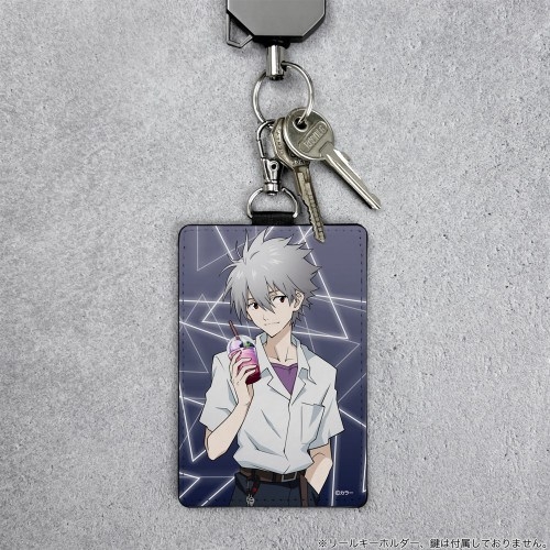 EVANGELION 描き下ろし 渚カヲル パスケース(ナスカン付き) 制服Ver. Image 2 | AniSmile