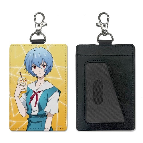 EVANGELION 描き下ろし 綾波レイ パスケース(ナスカン付き) 制服Ver. - AniSmile