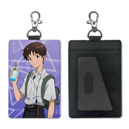 EVANGELION 描き下ろし 碇シンジ パスケース(ナスカン付き) 制服Ver. - AniSmile