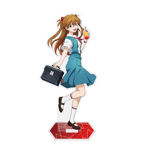 EVANGELION 描き下ろし 式波・アスカ・ラングレー アクリルスタンド(大) 制服Ver. - AniSmile