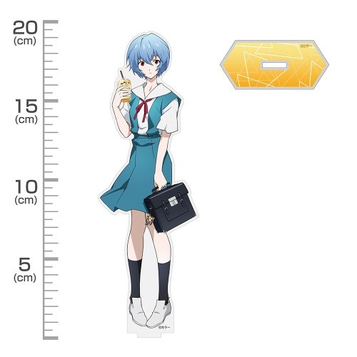 EVANGELION 描き下ろし 綾波レイ アクリルスタンド(大) 制服Ver. 图片 2 | AniSmile