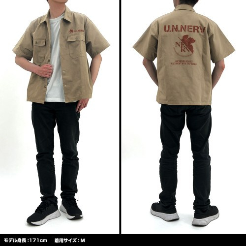 EVANGELION NERV ワークシャツ/SAND KHAKI-XL 画像 4 | AniSmile
