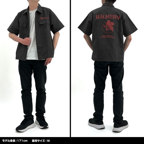 EVANGELION NERV ワークシャツ/GRAY-XL 画像 4 | AniSmile