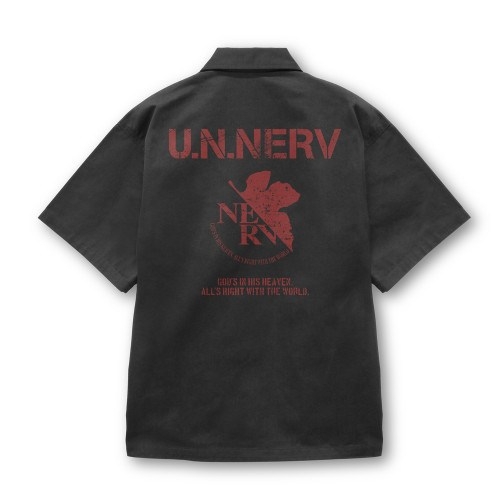 EVANGELION NERV ワークシャツ/GRAY-M 画像 2 | AniSmile