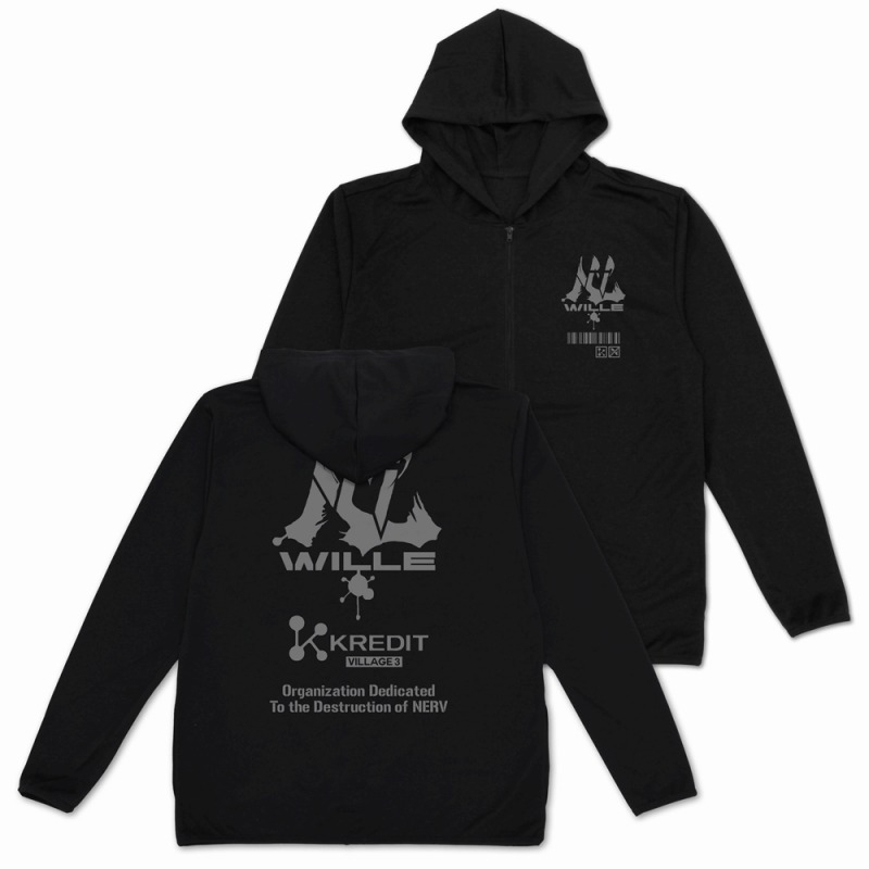 EVANGELION WILLE&KREDIT 薄手ドライパーカー/BLACK-XXL 画像 2 | AniSmile