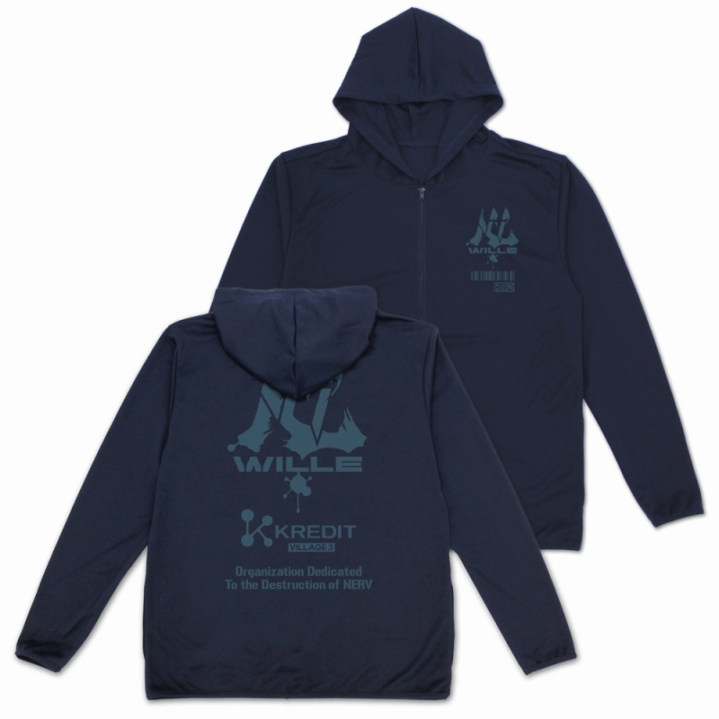 EVANGELION WILLE&KREDIT 薄手ドライパーカー/NAVY-M 画像 2 | AniSmile
