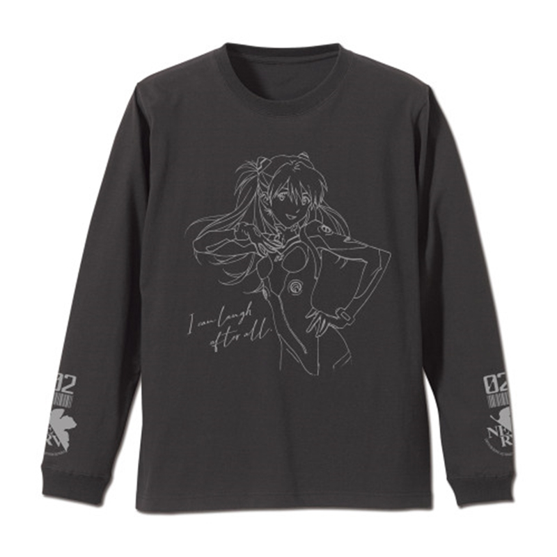 EVANGELION 式波・アスカ・ラングレー 袖リブロングスリーブTシャツ/SUMI-XL 画像 2 | AniSmile