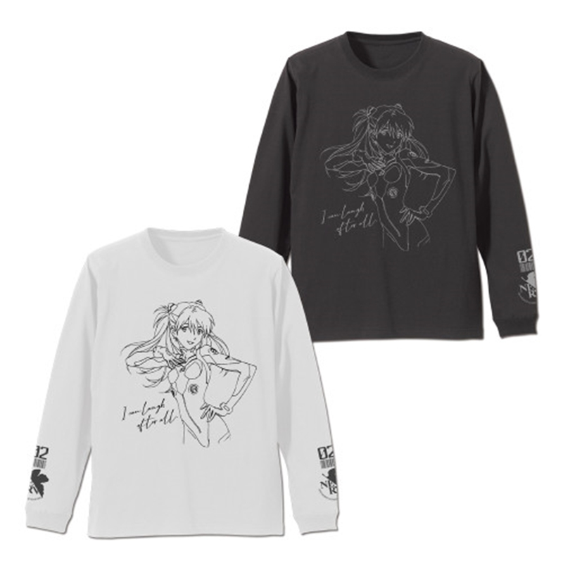 EVANGELION 式波・アスカ・ラングレー 袖リブロングスリーブTシャツ/SUMI-L - 公式商品画像 | AniSmile