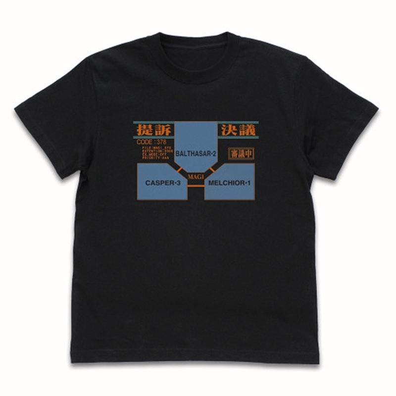 EVANGELION 『新世紀エヴァンゲリオン』MAGIシステム Tシャツ/BLACK-L - 公式商品画像 | AniSmile