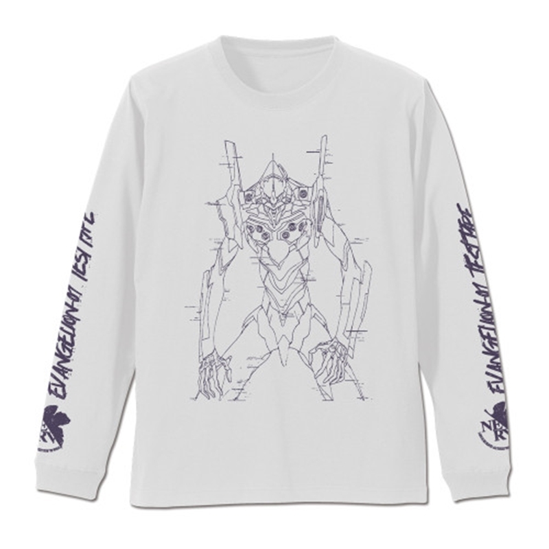 EVANGELION エヴァ初号機 袖リブロングスリーブTシャツ/WHITE-L 画像 2 | AniSmile